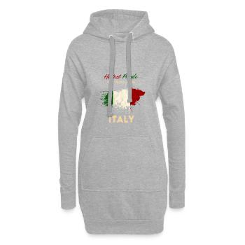 Italien - Hoodie-Kleid - Grau meliert - Vorne
