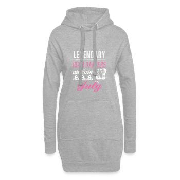 Irish Dance Legends est né en juillet - Sweat-shirt à capuche long Femme - gris chiné - Devant