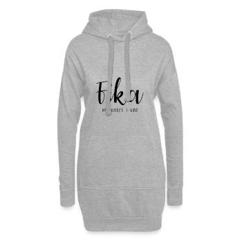 Fika My favorite F-Word - Hoodie-Kleid - Grau meliert - Vorne