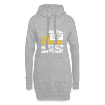 Awesome Photography Design Quote I Can Freeze Time - Hoodie-Kleid - Grau meliert - Vorne
