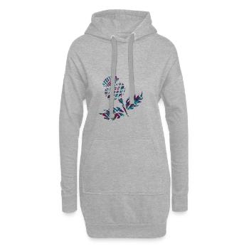 Schottland Geschenke Schottische Distel Tartan Plaid Geschenk - Hoodie-Kleid - Grau meliert - Vorne