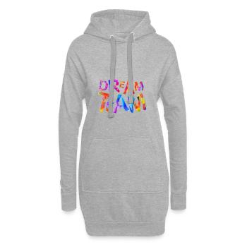 Équipe de rêve - Sweat-shirt à capuche long Femme - gris chiné - Devant