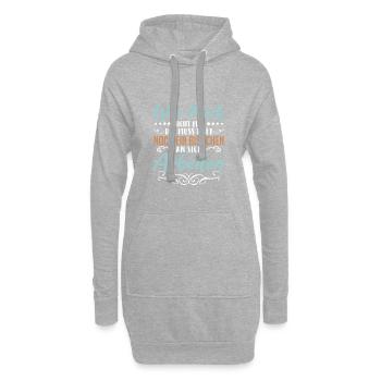 Wer mich nicht mag der muss halt noch ein bisschen - Hoodie-Kleid - Grau meliert - Vorne