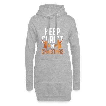 Jesus Christkind Weihnachten - Hoodie-Kleid - Grau meliert - Vorne