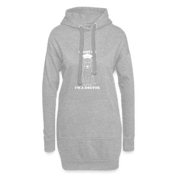 Trust me I‘m a dogtor - Hoodie-Kleid - Grau meliert - Vorne