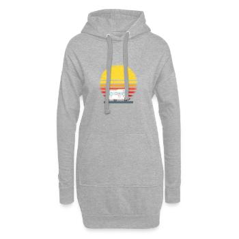 Wohnmobil Sonnenuntergang Urlaub - Hoodie-Kleid - Grau meliert - Vorne