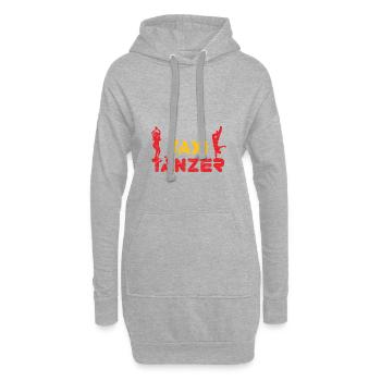 Taxi Tänzer Outfit - Hoodie-Kleid - Grau meliert - Vorne