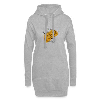 Labrador - Sweat-shirt à capuche long Femme - gris chiné - Devant