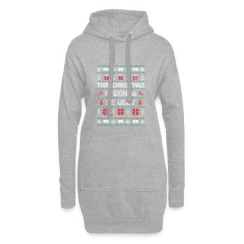 This Christmas is gonna be ugly, cadeau amusant - Sweat-shirt à capuche long Femme - gris chiné - Devant