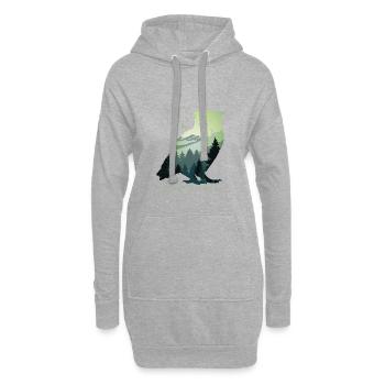 There is no Planet B - Umweltschutz Klimaschutz - Hoodie-Kleid - Grau meliert - Vorne