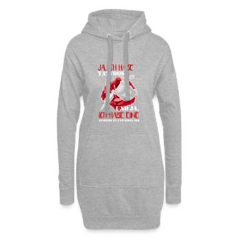 Ich habe Tattoos und eine Ausbildung I Tattoo Love - Hoodie-Kleid - Grau meliert - Vorne