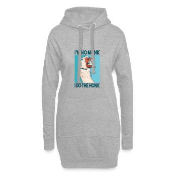 Ich bin kein Mönch ich hupe lustige Gans mit honk - Hoodie-Kleid - Grau meliert - Vorne