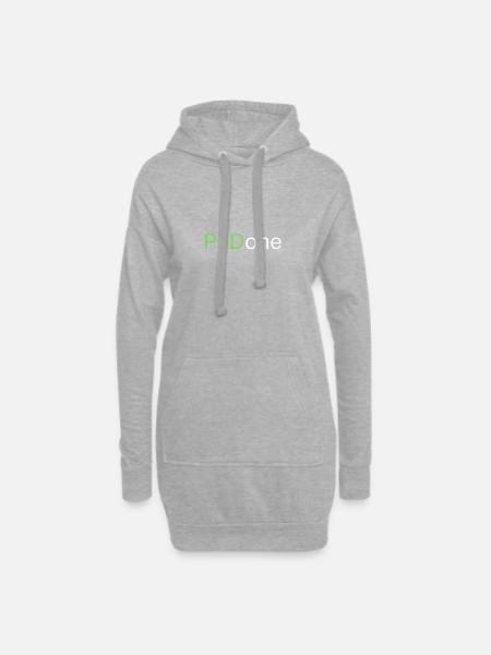 Top Best PhD Done Graduate Gift Design - Hoodie Dress - heather grey