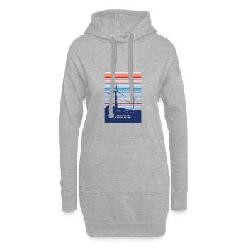 Wind energy solution for a better future - Hoodie Dress - heather grey - Front