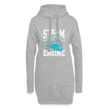 Lokomotive - Hoodie-Kleid - Grau meliert - Vorne