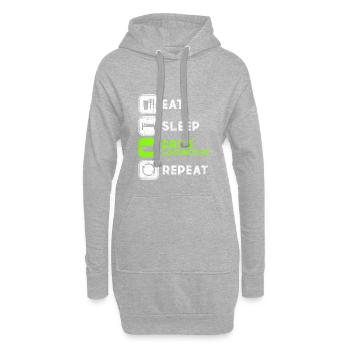 Lokomotive - Hoodie-Kleid - Grau meliert - Vorne