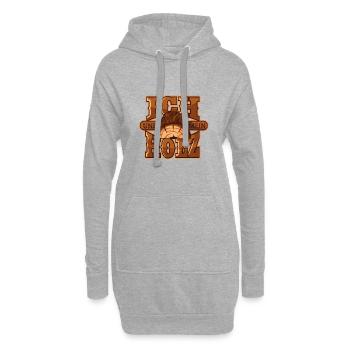 Ich und mein Holz wahre Liebe Holzfäller Tischler - Hoodie-Kleid - Grau meliert - Vorne