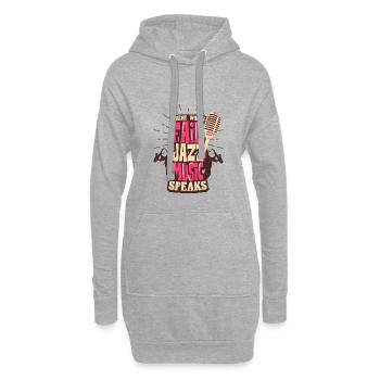 jazz - Sweat-shirt à capuche long Femme - gris chiné - Devant