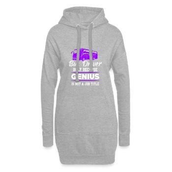 Chauffeur de bus - Sweat-shirt à capuche long Femme - gris chiné - Devant
