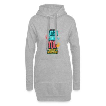 Autismus Autist - Hoodie-Kleid - Grau meliert - Vorne
