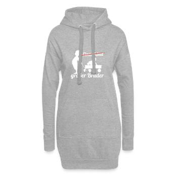 Großer Bruder - Hoodie-Kleid - Grau meliert - Vorne