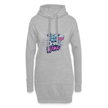 Wein - Hoodie-Kleid - Grau meliert - Vorne