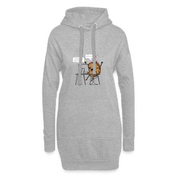 Cookies Accepted Kekse Geschenk - Hoodie-Kleid - Grau meliert - Vorne
