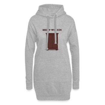 BREIT WIE EIN SCHRANK - Hoodie-Kleid - Grau meliert - Vorne