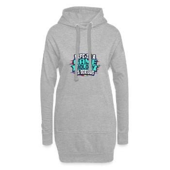 biologie - Sweat-shirt à capuche long Femme - gris chiné - Devant