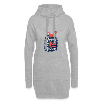 Fuchs - Hoodie-Kleid - Grau meliert - Vorne