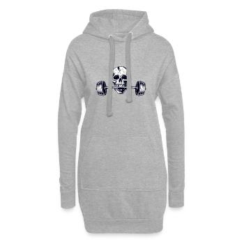 Gewichtheber Grafik, Powerlifting Lift Heavy - Hoodie-Kleid - Grau meliert - Vorne