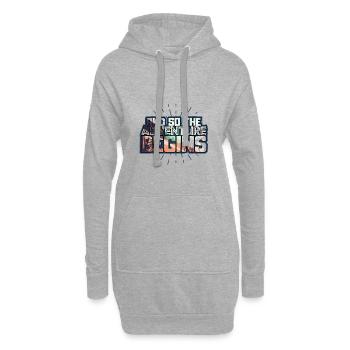 Voyage - Sweat-shirt à capuche long Femme - gris chiné - Devant