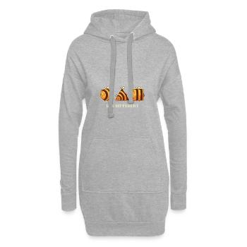 Bee different Bienen Shirt - Hoodie-Kleid - Grau meliert - Vorne