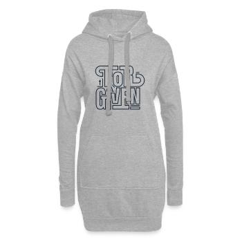 Vergebung - vergeben - Christlich - Hoodie-Kleid - Grau meliert - Vorne