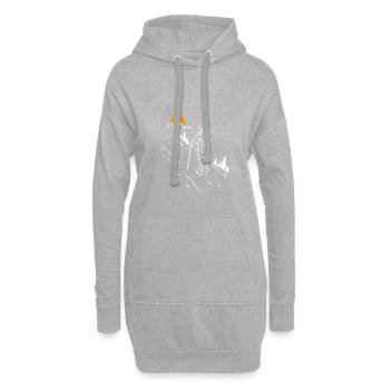 Montagnes Alpinisme Randonnée Alpinisme Cadeau - Sweat-shirt à capuche long Femme - gris chiné - Devant