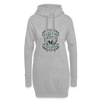 Geburtstag kein Neid 40 Geburtstag - Hoodie-Kleid - Grau meliert - Vorne
