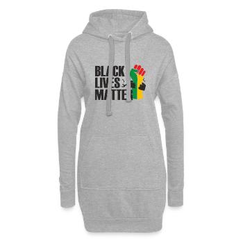 Juneteenth Day 1865, Black Lives Matter - Hoodie-Kleid - Grau meliert - Vorne