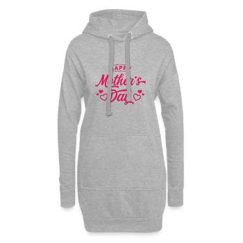 Alles Gute zum Muttertag / Mutter, Mama - Hoodie-Kleid - Grau meliert - Vorne