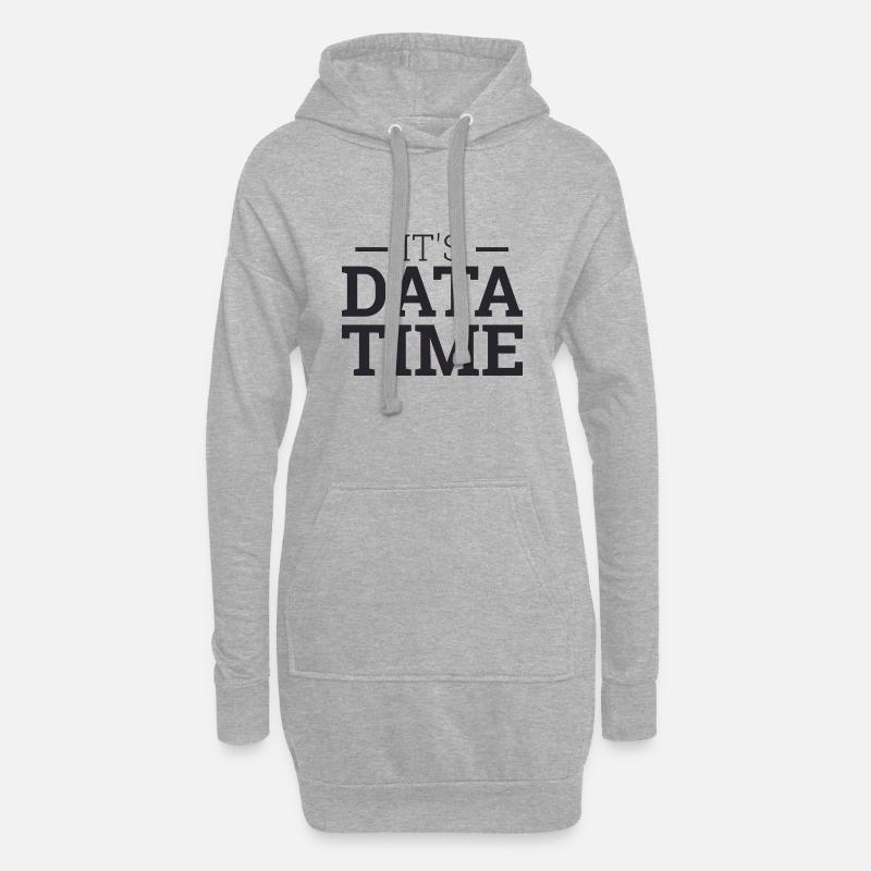 "Its Data Time" | Data Scientist - Hoodie-Kleid - Grau meliert