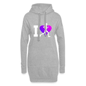 Fitness Running Jogging Joggen Cross Country Runni - Sweat-shirt à capuche long Femme - gris chiné - Devant