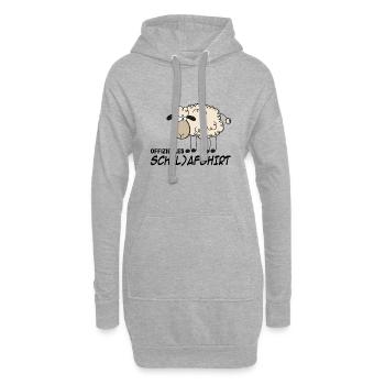 Offizielles (l)afshirt - Hoodie-Kleid - Grau meliert - Vorne