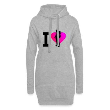 Damen Bouldering Klettern Kletterer Herren - Hoodie-Kleid - Grau meliert - Vorne