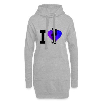 Bloc Bloc Klettern Escalade Bloc - Sweat-shirt à capuche long Femme - gris chiné - Devant