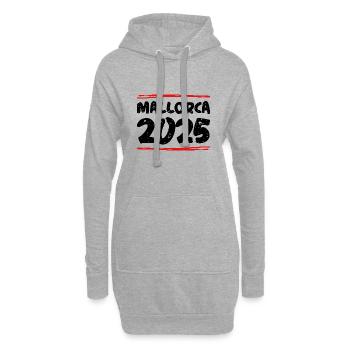 Majorque 2025 Spruch - Sweat-shirt à capuche long Femme - gris chiné - Devant