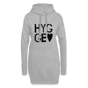 Hygge Love - Sweat-shirt à capuche long Femme - gris chiné - Devant