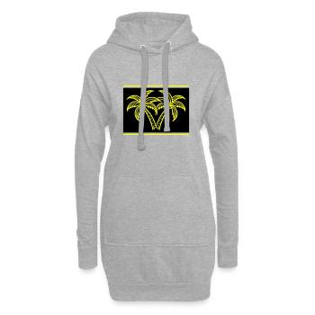 Icône de Palm Island l’été - Sweat-shirt à capuche long Femme - gris chiné - Devant