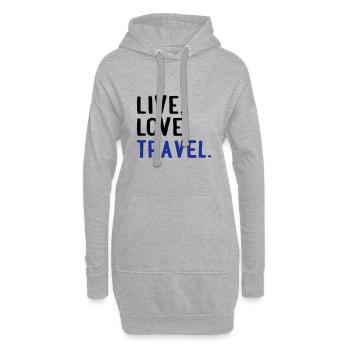 Voyage - Sweat-shirt à capuche long Femme - gris chiné - Devant