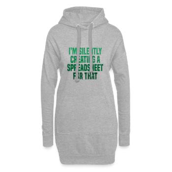 Lustig, ich erstelle stillschweigend eine Tabelle dafür - Hoodie-Kleid - Grau meliert - Vorne