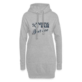 Segelhaare Aber Egal Lustiges Segler Design - Hoodie-Kleid - Grau meliert - Vorne