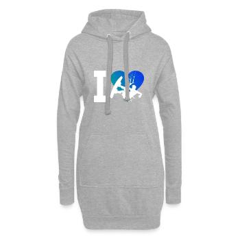 Kitesurf Kitesurf Homme Kitesurf Cerf-volant Femme - Sweat-shirt à capuche long Femme - gris chiné - Devant